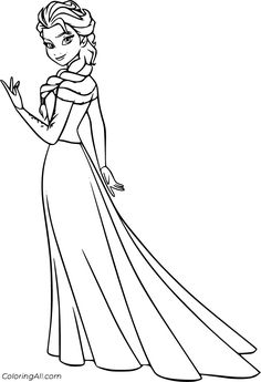 princess aurora from frozen kingdom coloring page