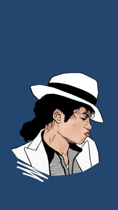 an image of a man with a hat on his head and the words michael jackson