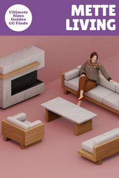 The Mette Living Room is a modern set of living room cc that looks awesome. It has a gorgeous fireplace which is the best piece #TheSims4 Sims 4 Korean Furniture, Sims 4 Korean Build Cc, Ts4 Cc Mm Furniture, Ts4mm Furniture, Sims 4 Korean Cc Furniture, Mods Sims 4, Cc Packs, Cc Sims4, Sims Packs