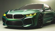 a green bmw concept car is shown in this image