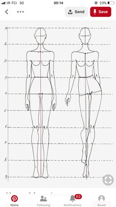 an image of a woman's body and measurements on the app store page, with text describing how to measure it