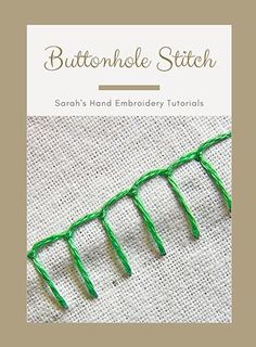 the stitches are stitched together to make a hand embroidery pattern