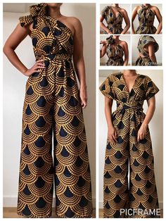 Kente Pants Women, African Party Outfit, Afrocentric Outfits, Ankara Jumpsuits For Women, Modern Ankara Styles, Women Jumpsuit Outfits, African Outfits For Women, Afro Clothes, Ankara Jumpsuit Styles