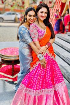 Pritha Hari, Pink Half Sarees, Saree Ceremony, Lehenga Sari