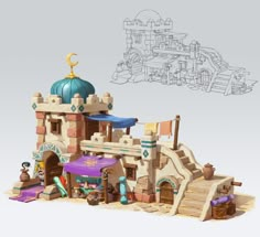 an image of a play set that is in the shape of a castle