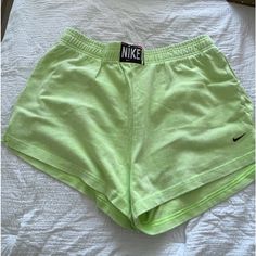 Never Worn Lime Green Shorts, Nike Green, Green Shorts, Nike Shorts, New Nike, Lime Green, Nike Women, Womens Shorts, Nike