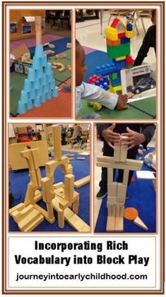 an image of children playing with wooden blocks and toys at the library in early childhood