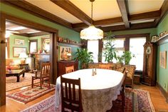 the dining room is clean and ready for us to eat dinner on it's own