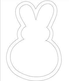 the outline of an easter bunny's head