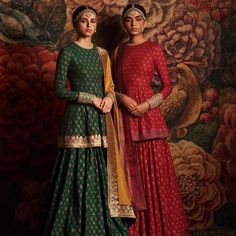 Sabyasachi Sharara, Traditional Indian Clothing, Sabyasachi Lehenga, Salwar Kamiz, Red Lehenga, Patiala Salwar, Ghagra Choli, Party Wear Indian Dresses, Dress Indian Style