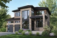 this is an artist's rendering of a modern home in the suburbs of toronto