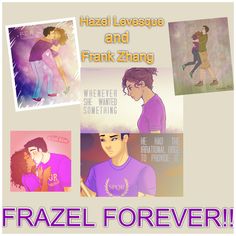 there are four different pictures with the words frazel forever