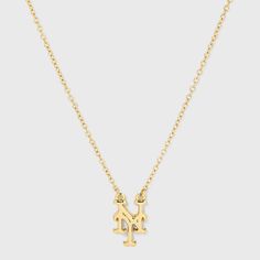 Elevate your game day style with the Bijoux Sport by Luv Aj MLB Logo Charm Necklace. Regardless of which team you’re rooting for, we’ve got the perfect pieces to help you show off your team spirit. This necklace features a sleek charm crafted from high-quality gold-plated brass, ensuring durability and a polished metal finish. The necklace is adorned with an eye-catching logo charm of your favorite MLB team. High quality but also affordable, these pieces are built to endure much more than a nine Luxury Gold Charm Necklace With Logo, Yellow Gold Necklace With Logo Charm, Ny Necklace, New York Charm Necklace, New York Necklace, Mlb Logos, Luv Aj, Mlb Teams, New York Mets