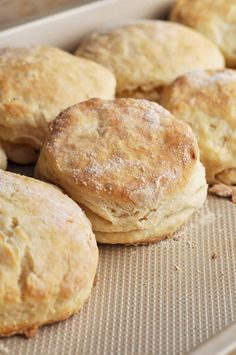 several biscuits on a baking sheet ready to be baked