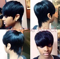 When I let my hair go back .. Short Side Bangs, Kelly Cut, Quick Weave Hairstyles, Edgy Short Hair, Sassy Hair