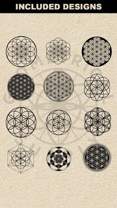 a bunch of different types of circles