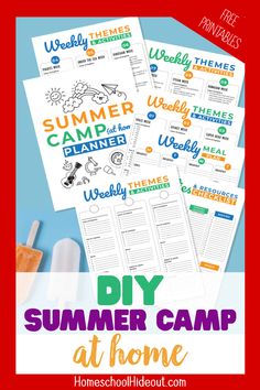 the summer camp at home printables are great for kids and adults to use