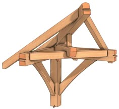 a wooden structure that is made out of wood and has two pieces of wood attached to it