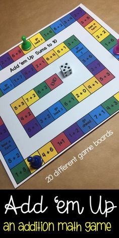 an addition math game for children to practice addition skills with the same number as two dices