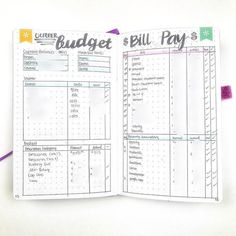 Bullet Journal Ideas, Budget Planer, Bullet Journal Writing, Bullet Journal Spread