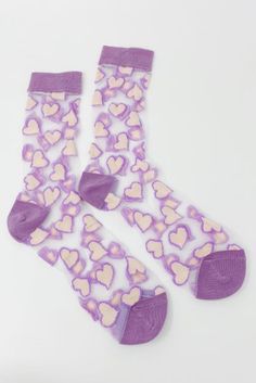 You're definitely going to love these fun and funky Heartful Love Sheer Socks. Colorful hearts adorn these sheer socks for a fun look to pair with your sneakers. One size, fits US shoe size 5.5-9Fabric Contents: 90% Polyester 10% Spandex, Stretch fabric, Sheer fabric Pretty Hearts, Sheer Socks, Resort Collection, Brand Collection, Timeless Jewelry, Sheer Fabric, Logo Sticker, Colorful Heart, Scrunchie Hairstyles