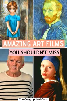 four pictures with the words amazing art films you shouldn't miss