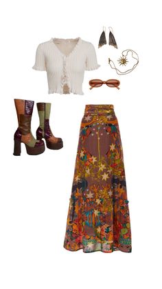 Outfit Ideas For School Fall, Hippy Vibes, Styl Grunge, 70s Inspired Outfits, Outfit Ideas For School, School Outfit Ideas, Mode Hippie, Outfits For School