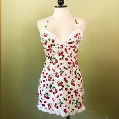 Cherry Debra Dress Cotton Mini Dress - Etsy Cotton Mini Dress, Cherry Dress, Fitted Mini Dress, Dress Cotton, Trim Detail, Spring Summer Outfits, Favorite Dress, Dressed Down, Types Of Fashion Styles