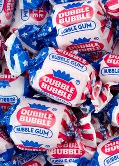 a pile of bubble gums sitting on top of each other