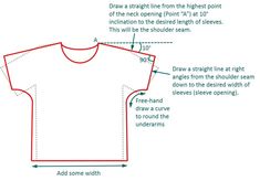 the measurements for a t - shirt and how to measure it with an additional line