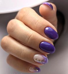 Oval Purple Nails Designs, Short Oval Nails Acrylic Purple, Short Purple Manicure, Short Almond Nails Purple Design, Purple Gel Extension Nails, Fun Color Combos, Opi Shades, Simple Art Designs, Color Trends 2024