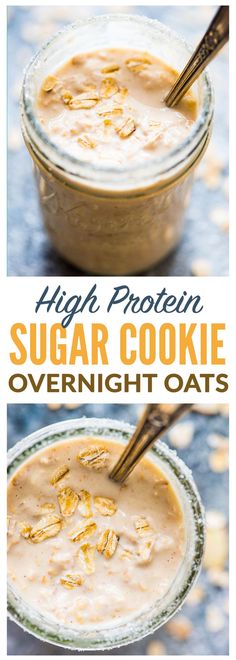 high protein sugar cookie overnight oats