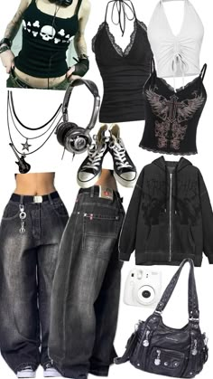 Messenger Bag Aesthetic, Trashy Outfits, Alt Outfits, Y2k Punk, Bag Aesthetic, Estilo Punk