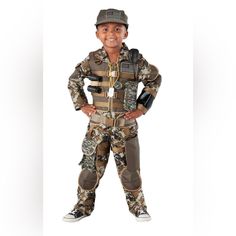 Army Military Special Forces Costume Fight The Battle And Win The War! What A Great Costume For Your Treasure Chest Of Costumes." Size: 3-4y Condition: New Questions? Leave A Comment Below! Butterfly Costume Kids, Baby Chicken Costume, Piglet Costume, Old Man Costume, Elsa Halloween Costume, Pirate Girl Costume, Lamb Costume, Star Wars Halloween Costumes, Leopard Costume