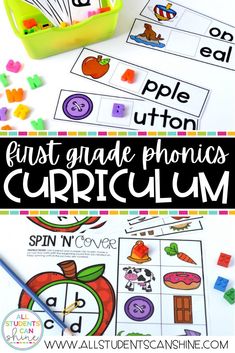 this is an image of the first grade phonicic curriculum