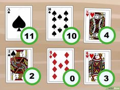 an image of playing cards with numbers and symbols for each card in order to play the game