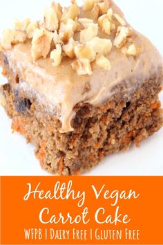 healthy vegan carrot cake with chocolate frosting