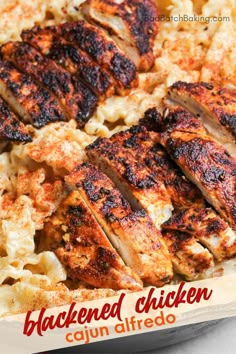 grilled chicken with cauliflower and macaroni on the side