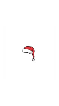 a drawing of a santa hat on a white background