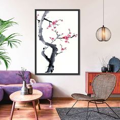 Plum Blossom Branch I Wall Art is a beautiful addition to any decor style. Bring this stunning canvas print into your home to easily refresh your walls and elevate your decor. Blossom Branch, Plum Blossom, Watercolor Artwork, Off Sale, Decor Styles, Plum, Blossom, Canvas Print, Elephant