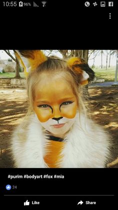 Fox makeup Kids Fox Makeup, Kid Fox Makeup, Simple Fox Makeup, Fox Makeup Kids, Diy Fox Costume For Kids, Fox Costume Makeup, Fox Makeup Halloween, Dorothy Costume Diy