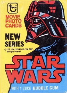 a star wars movie card with a darth vader helmet on it's face