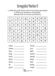 the irregular words worksheet is shown in this printable word searcher for kids