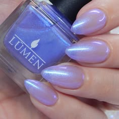 Irredescent Purple Nails, Purple Iredesant Nails, Purple Pearlescent Nails, Pearlescent Purple Nails, Shimmery Purple Nails, Pearl Nails Purple, Purple Irradecent Nails, Lilac Iridescent Nails, Blue Opalescent Nails