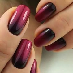 Ombre Nail Colors, Orange Ombre Nails, Stars Nails, Red Ombre Nails, Purple Ombre Nails, Ombre Nail Art Designs, Unghie Sfumate, Short Ombre, Pink Ombre Nails