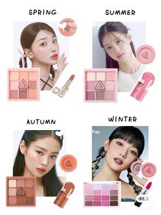 douyin korean makeup seasons color palette Makeup For Cool Toned Skin, True Beauty Makeup Tutorial, Seasons Color Palette, Cute Korean Makeup, Peach Makeup Look, Futuristic Makeup, Skin Tone Makeup, Korean Makeup Tips