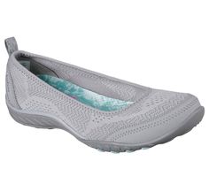 Skechers Relaxed Fit: Breathe Easy - Symphony in Gray - Skechers Womens Casual on Shoeline.com Knit Mesh, Sporty Casual, Shoe Pattern, Skechers Women, Footwear Design Women, Sneaker Heels, Winter Shoes