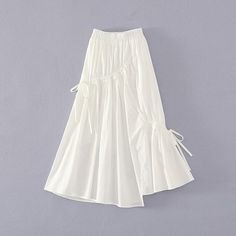 Tie Bow Skirt, Ruched Long Skirt, Midi Dresses Aesthetic, Ruched Cotton Skirt, Gothic Fashion Summer, Cute Skirts Aesthetic, Long Skirt Styling Ideas, Aesthetic Midi Skirt, Long Skirt 2023