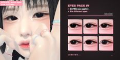 Anime Sims 4 Cc, Sims4 Makeup, Cc Eyes, Lotes The Sims 4, Japan Makeup