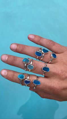 Did you know our sea glass was originally collected and hand picked straight from Hawaii?! Hand tumbled Sea Glass Stone 925 Sterling Silver Nickel free Hypoallergenic Tarnish Resistant Water Resistant Please note: Each stone may vary slightly in color, size & shape. Free Shipping on Orders $75+ Need help? Email support@thesaltygem.com Mermaid Rings, Blue Stone Earrings, Sea Glass Ring, Mermaid Ring, Blue Sea Glass, Glass Ring, Glass Rings, Earrings Rings, Rings Necklaces